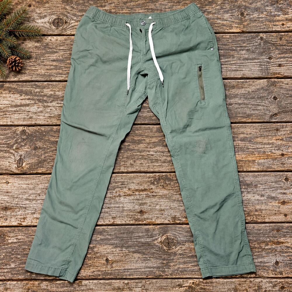 Vuori Ripstop Climber Pants Mens Large Green V412 Stretch Hiking Gorpcore Jogger